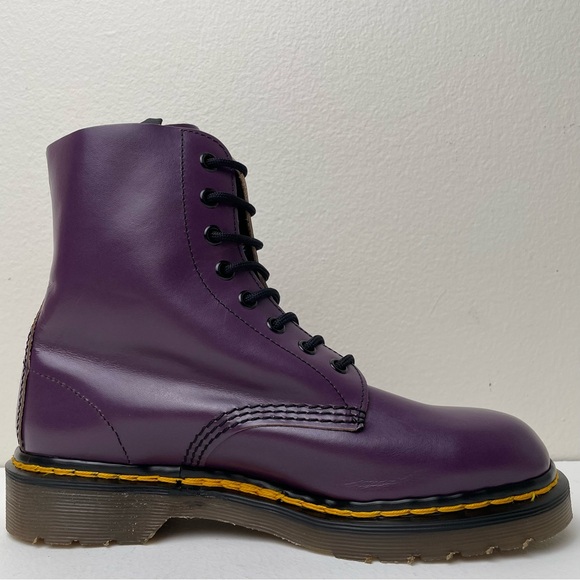Vintage Dr. Martens England Purple Double Stitch 8 Eye Boots UK 6 - Picture 6 of 16
